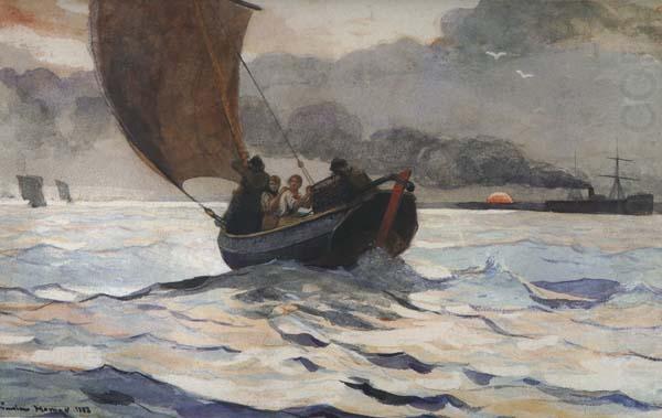 Winslow Homer Returning Fishing Boarts (mk44) china oil painting image